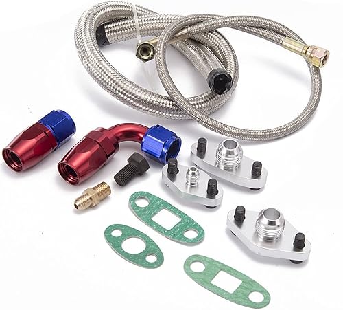Miniatura 3 de TK-WXB07 para Supra 1JZGTE 2JZGTE 1JZGTE 1JZ2JZ Single Turbo Kit de Línea de Alimentación de Aceite Kit de Brida