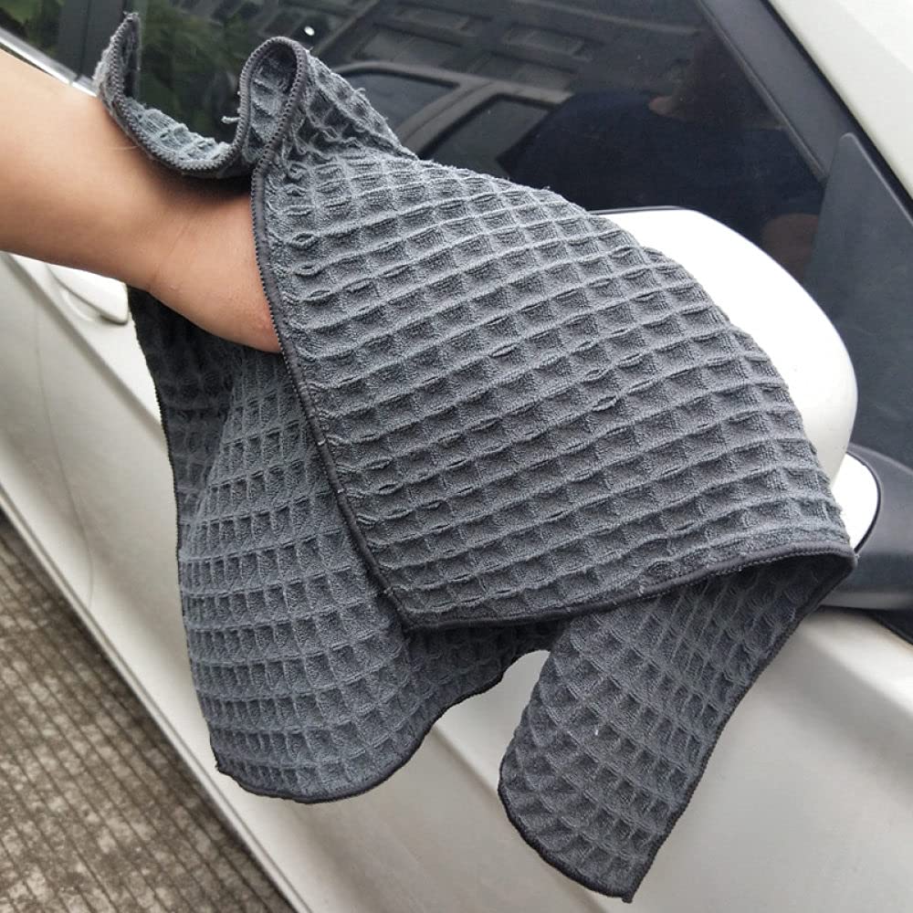 Asciugamano per lavaggio auto 6PCS Asciugamano per asciugatura in microfibra per auto Waffle Weave Design Panni per la pulizia dell'auto Cura dell'auto Cera Lucidatura Dettagli Asciugamano,Caffè (Caff