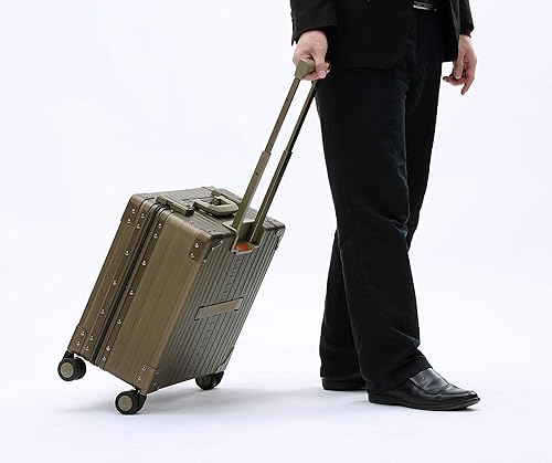 Miniatura 5 de ALEON Maletín de negocios con ruedas de aluminio de 17 Champán Classic