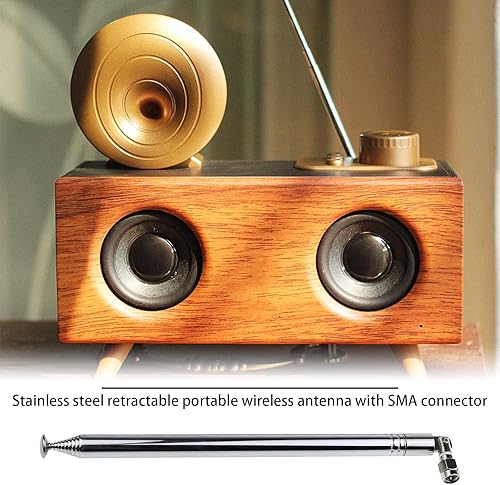 Miniatura 2 de Create idea 2 unids 10 secciones antena telescópica antena 7.874-47.244 in 0.394 in diámetro DAB FM antena reemplazo para radio TV VHF/UHF sistema