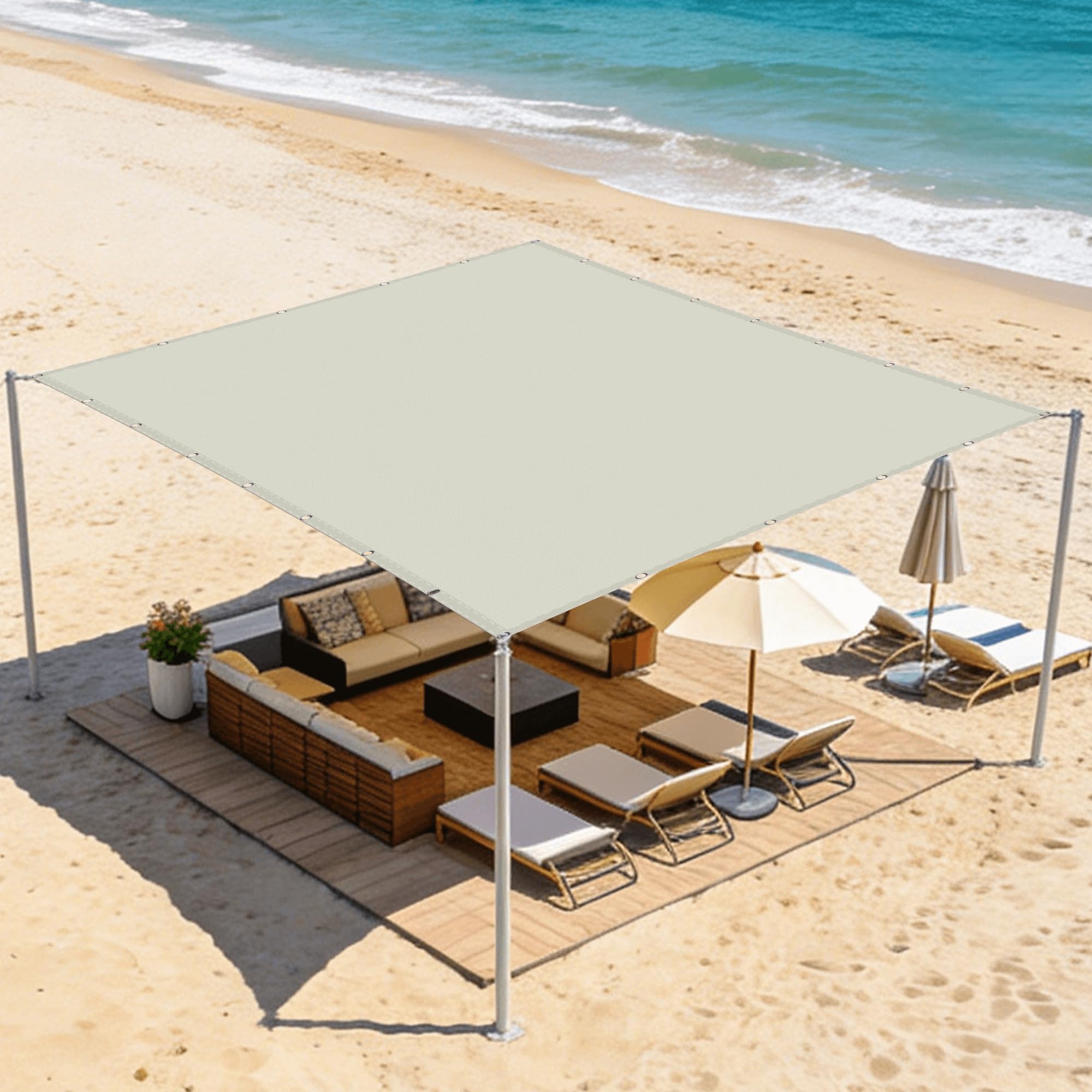 Voile d'ombrage rectangulaire 4x4m pour sublimer le jardin et le balcon