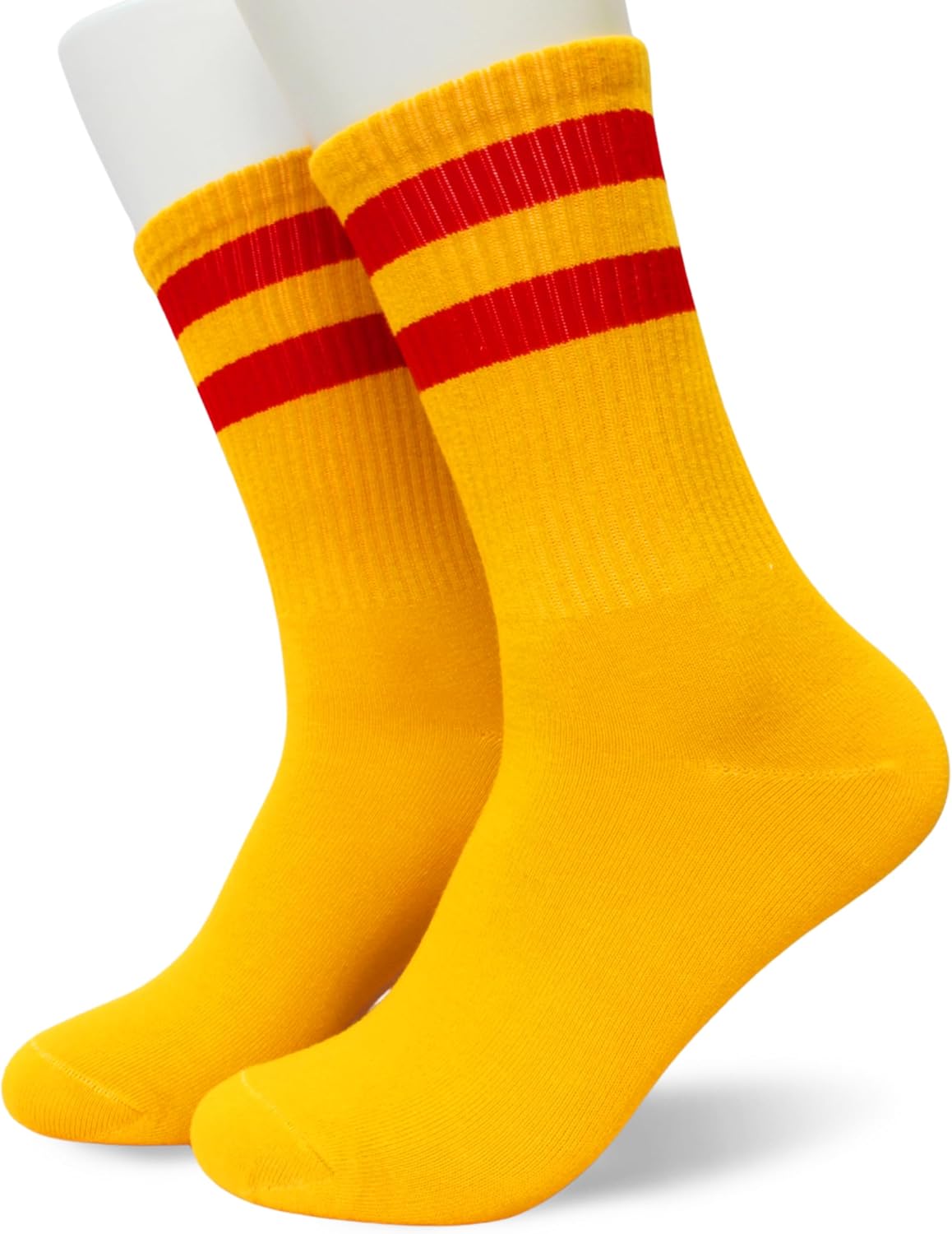 Striped Crew Socks Fun Colorful Costume Socks for Men and Women Perfect for Halloween Fall Outfits