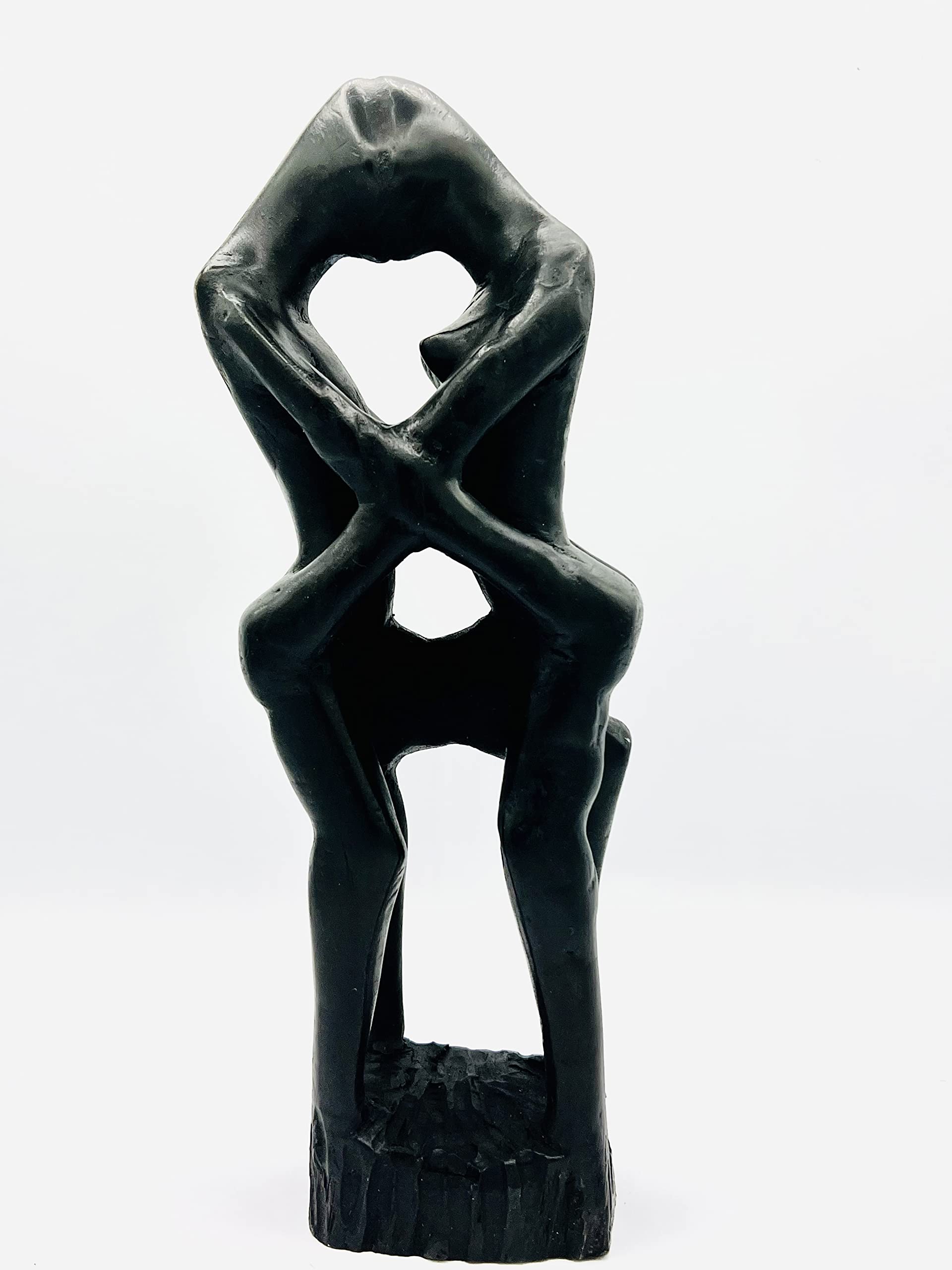 Amazon.co.jp: Lovers 木製彫刻 黒檀の像 アフリカ製 アフリカ アート