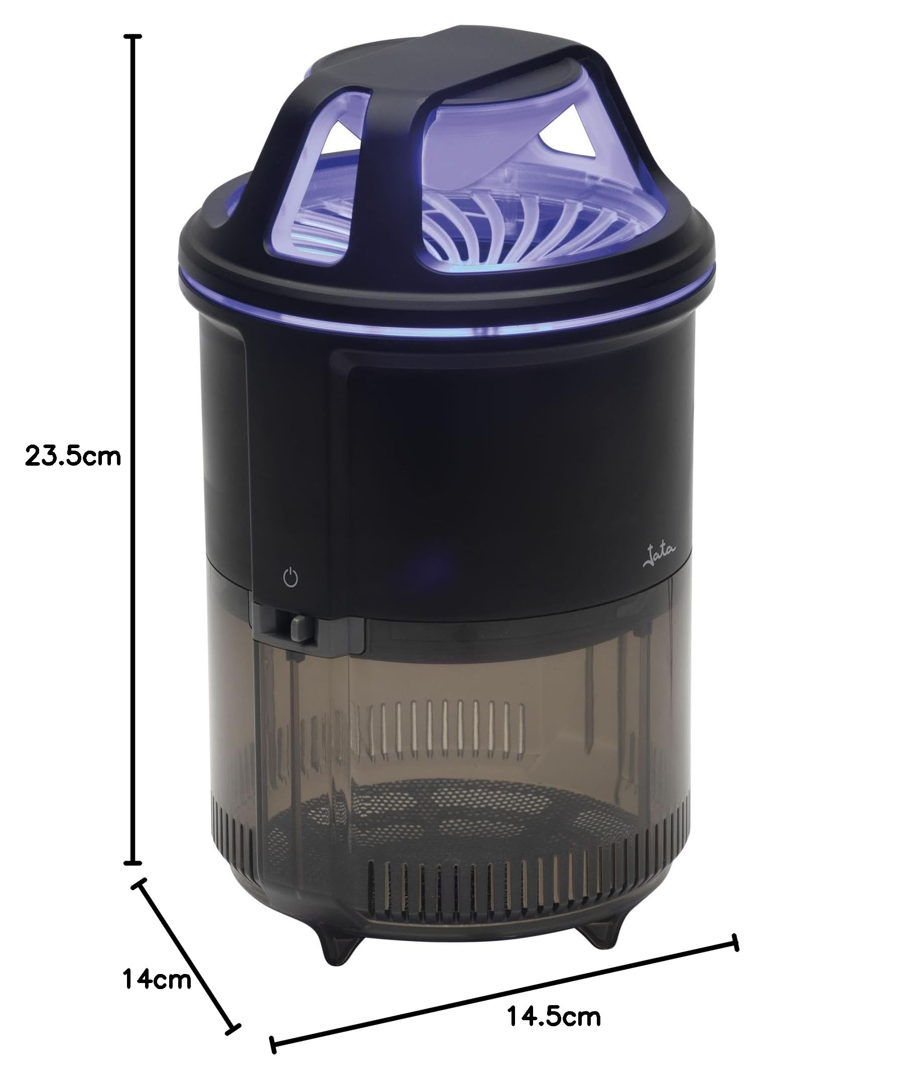 JATA MOST2540 - Antimosquitos Eléctrico Interior USB Tipo C, Trampa Mosquitos con Luz UV y Ventilador de Succión, Silencioso, Bandeja Extraíble, 50 m²