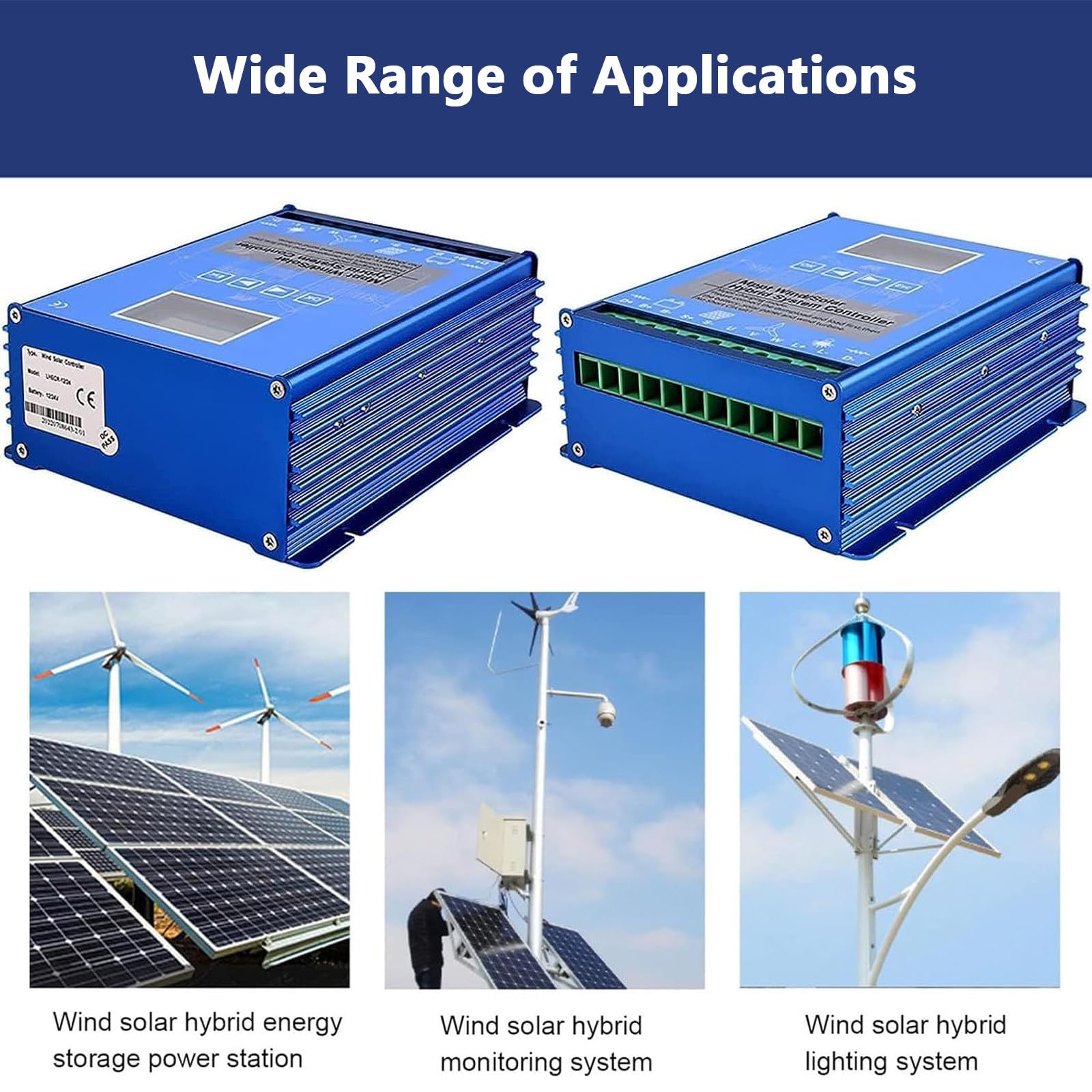 Kontroler ładowania słonecznego 2000 W do systemów 12 V/24 V/48 V, automatyczne sterowanie z obciążeniem zrzutowym do domu, łodzi, oświetlenia ulicznego, rozwiązanie energii odnawialnej