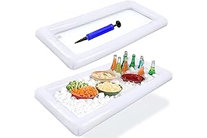 2PCS Inflatable Serving Bars with Pump – Top Push Air Pump for Pool Floats