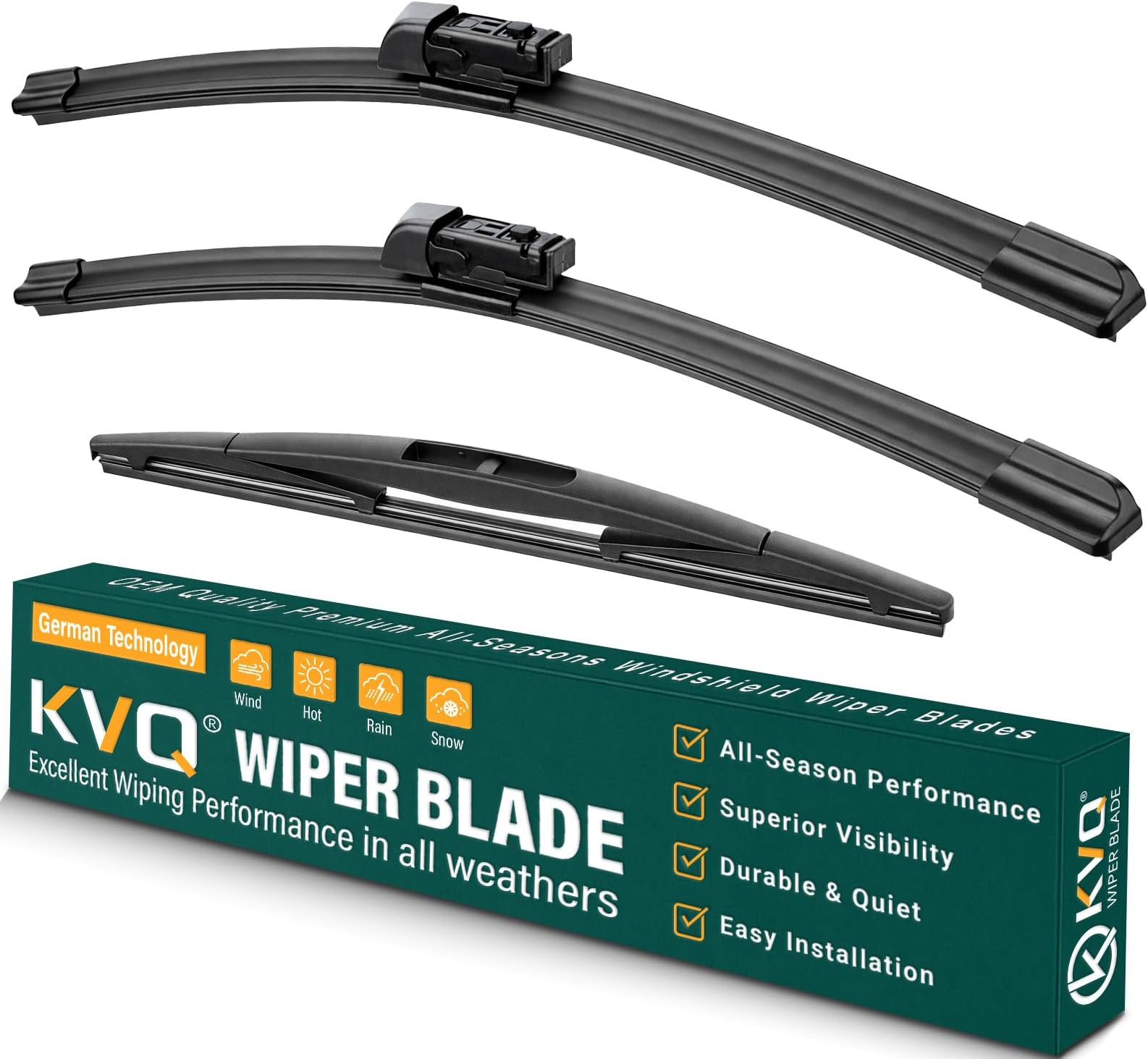 Windshield Wiper Blades Replacement for Subaru Outback 2020 2021 2022 2023 2024 Original Factory Quality Front Rear Wiper Blade Set - 26" 18" 16" (Set of 3)