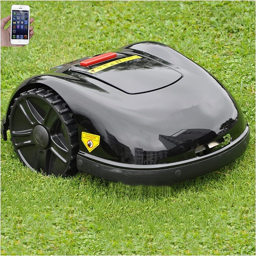 Tosaerba robotizzato, controllo app WiFi giroscopio navigazione robot tagliaerba da giardino for prato grande, riparo antipioggia automatico a ricarica automatica