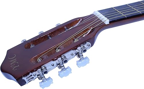 Miniatura 3 de Kit de guitarra acústica YMC para principiantes y estudiantes de 38 pulgadas con una funda una correa 9 púas de grosor 3 2 protectores de púas un