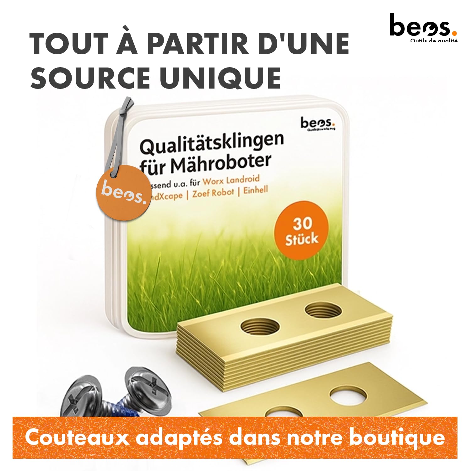 beos Disque à lames Tuning pour 6x lames - Disque à lames renforcé de fibres de verre pour tondeuses - robots Worx Landroid S&M (à partir de 2020) et Landxcape