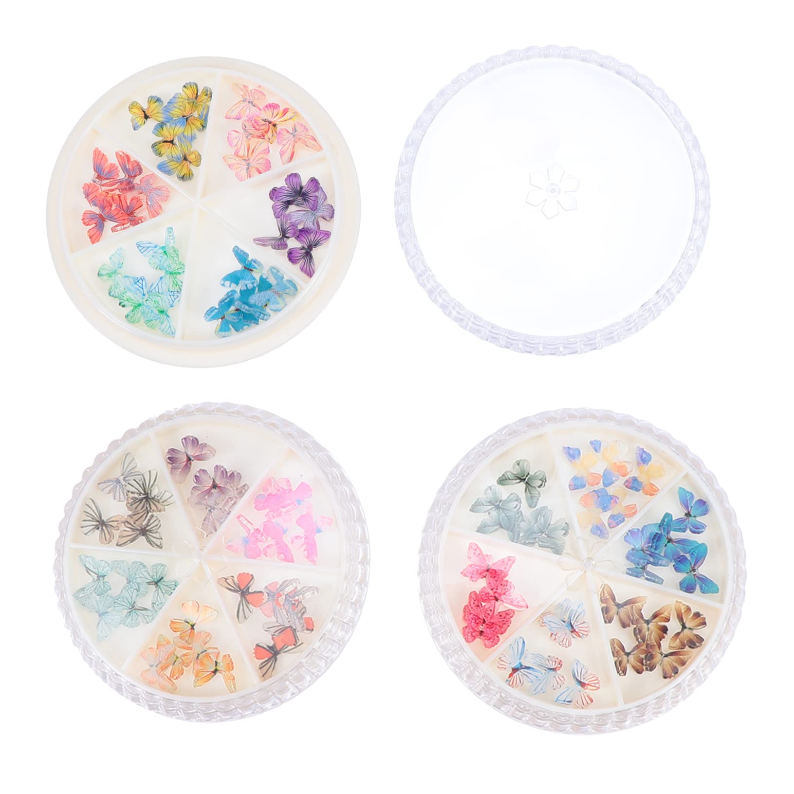 3 Set Decorazioni Unghie Farfalle Adesivi Per Nail Art Creativi Ciondoli Unici Per Manicure E Te Per Amanti Del Nail Design 3 Scatole*3