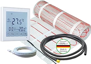 elektrische Fußbodenheizung SunPro 160, Komplettset 4 m² für Fliesen, Naturstein mit Thermostat RT-45