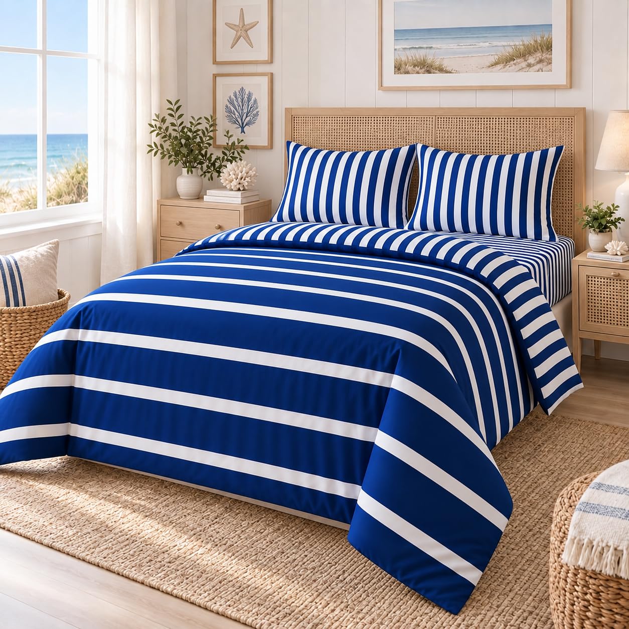Opulent Living Double Bed Set - Duvet Cover, Fitted Sheet & Pillow Covers
