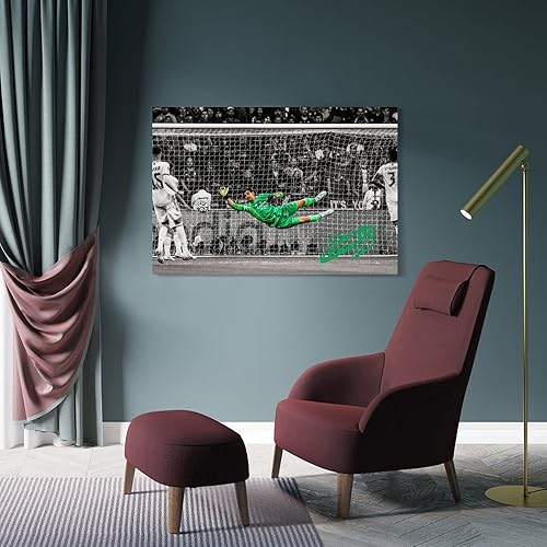 Miniatura 4 de LINXIANG Thibaut Courtois - Póster artístico de fútbol americano para habitación, póster estético y arte de pared, póster moderno para decoración de
