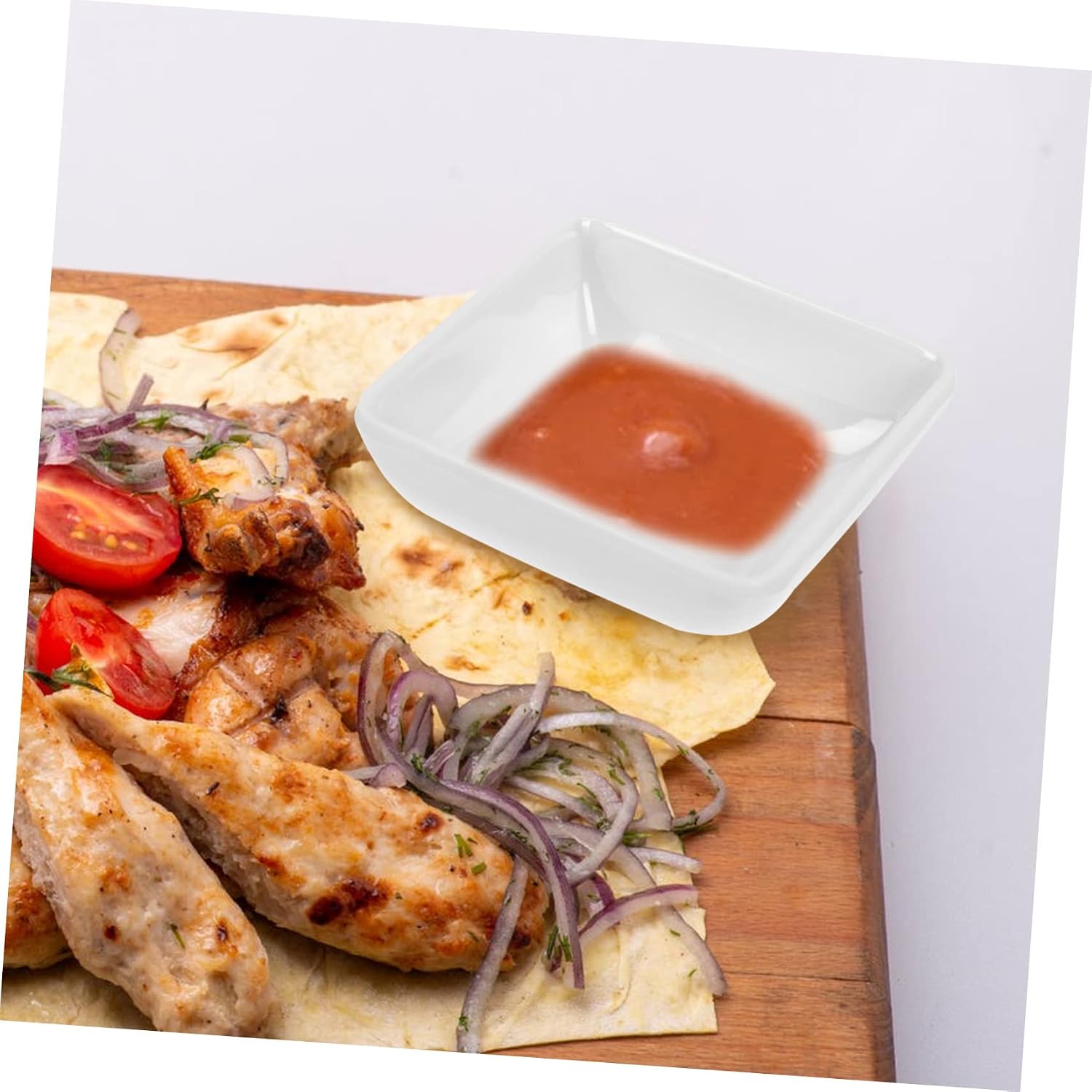 Xmas Soy Sauce Dish 4pcs Melamine Stain-resistant Stable Kitchen
