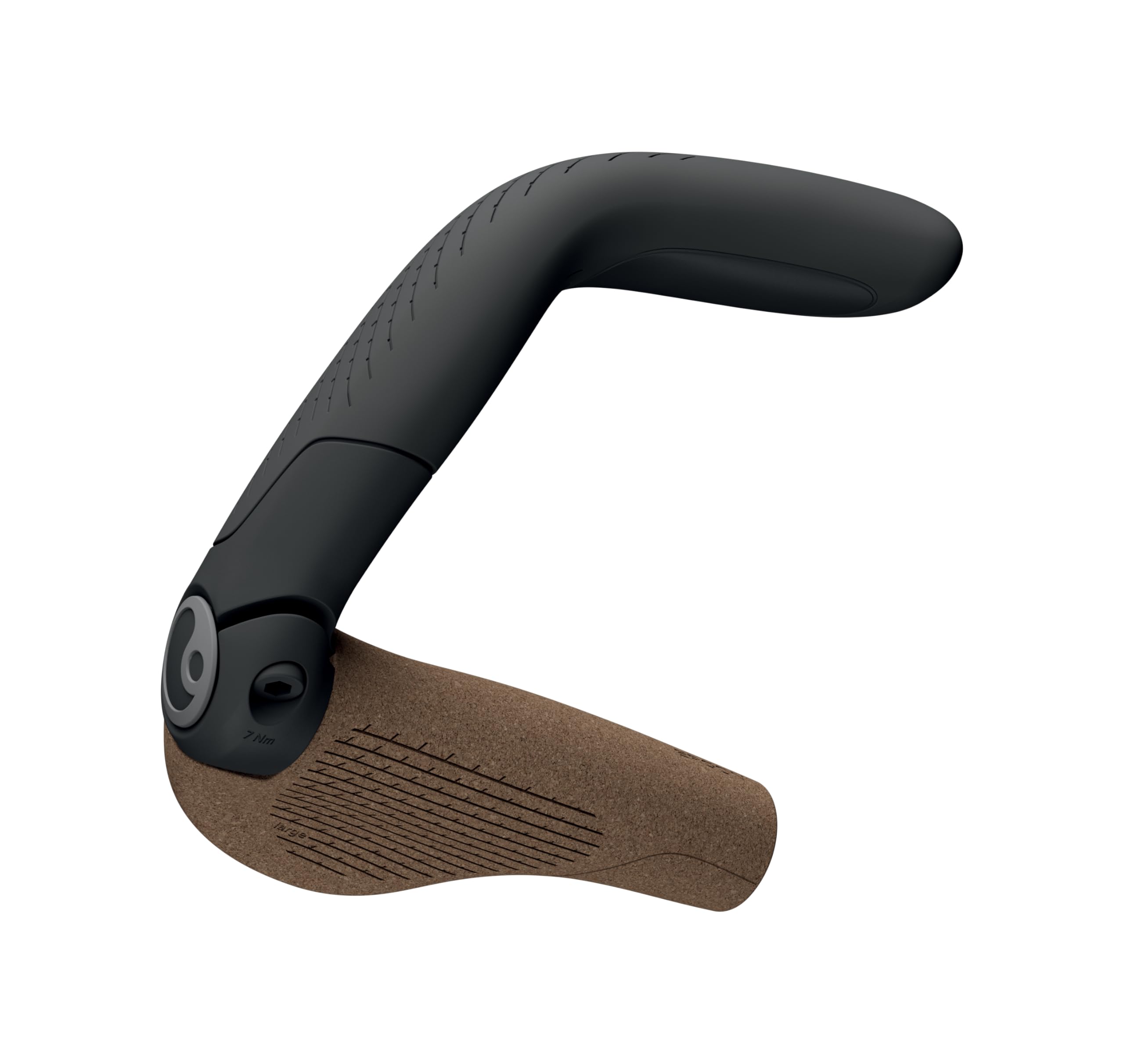Ergon GP5 EVO Fahrradgriffe mit eingebauten Lenkerenden, Biokork, groß
