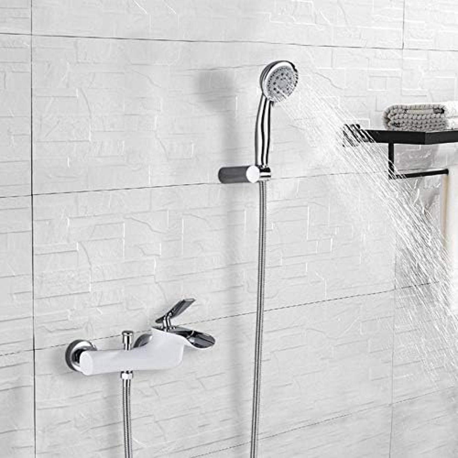 Kit de robinet de bain-douche encastré haut de gamme en finition noire mate