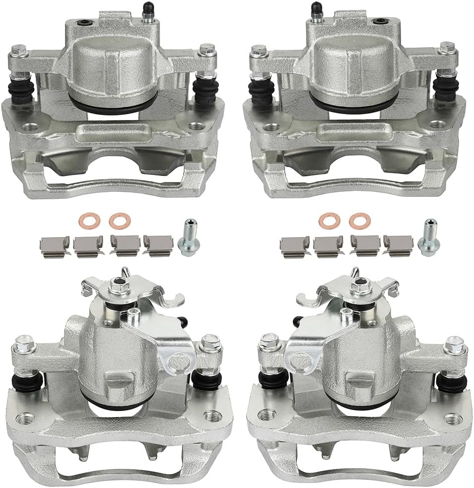 AUTOMUTO Front & Rear Disc Brake Calipers With Bracket For Chrysler Town & Country 08-12 For Dodge Grand Caravan 08-16 For Ram C/V 12,For Volkswagen For Routan 09-12 18B5045 18B5044 18B5081 18B5080