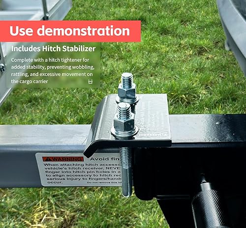 Miniatura 11 de Portaequipaje de aluminio acoplable MaxxHaul 70108 de 49 pulgadas por 22.5 pulgadas, con barandas laterales altas para casas rodantes, camiones