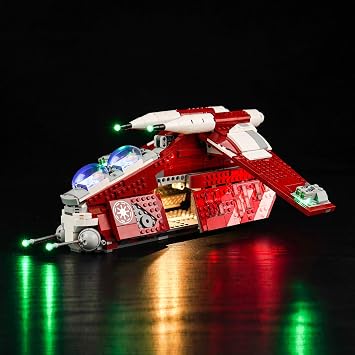 BrickBling Light Kit Compatible with Lego The Clone Wars Coruscant Guard Gunship No Model, Creative Lights Compatible with Lego 75354, Great Surprise