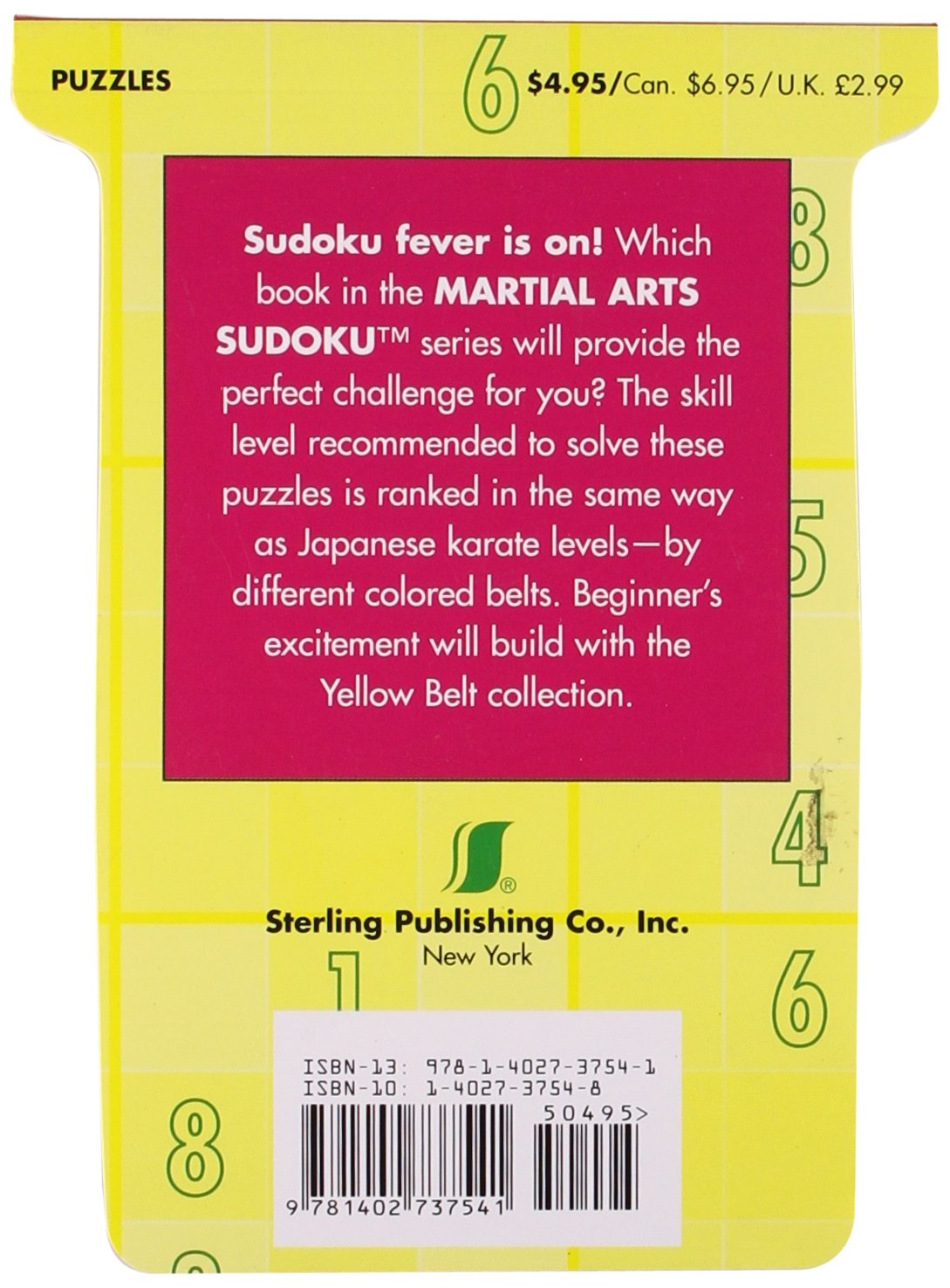 Level 2 Yellow Belt Sudoku (Martial Arts Sudoku S.)