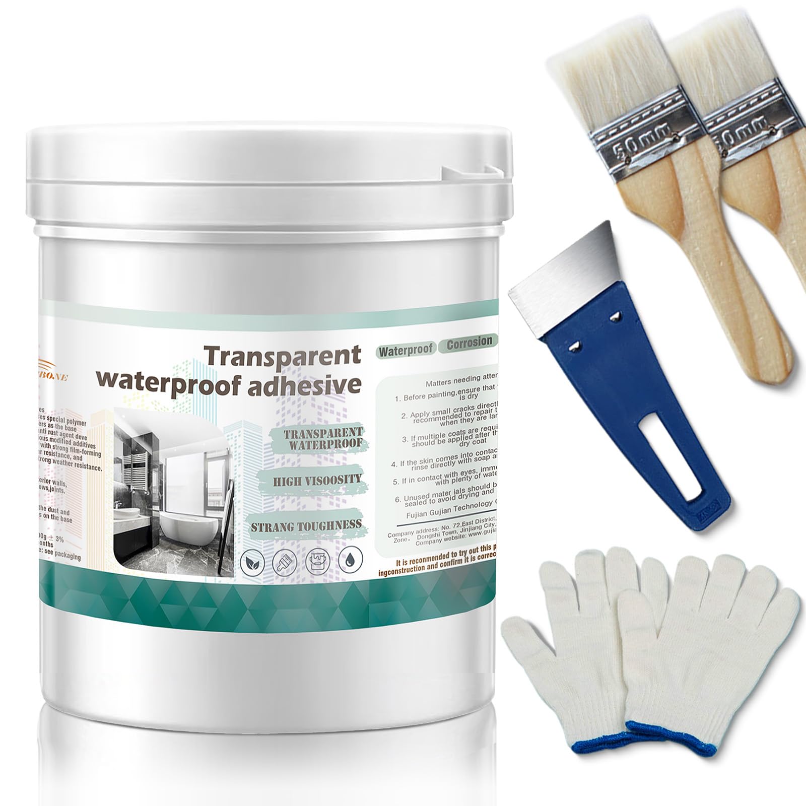 35oz Transparent Waterproof Coating, Invisible WaterproofAgent ，Transparent Waterproof Sealan, Indoor & Outdoor Waterproof Coating