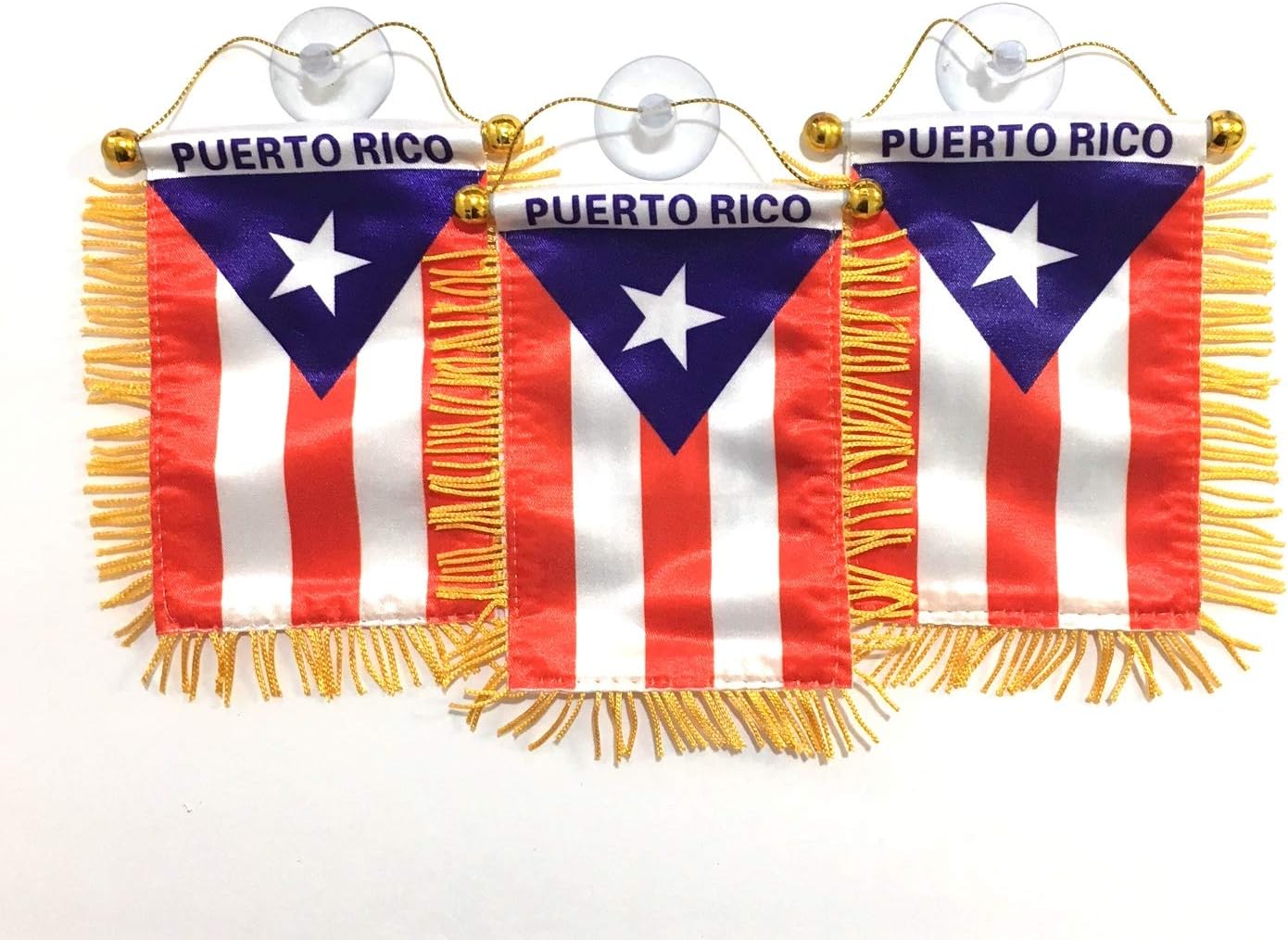Amazon.com : 4pc Puerto Rico Mini car Flags Automobile or Home use and ...