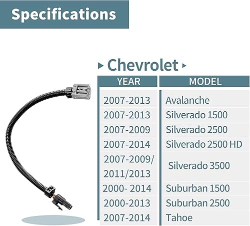 Miniatura 5 de Anina Arnés de cableado del motor del soplador GM 1575221, conector de resistencia del motor del ventilador de 14 pulgadas para Chevrolet Silverado