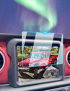 BIXUAN 2022 2023 Wrangler Screen Protector Design for Jeep Wrangler JL 2018-2023/Gladiator JT 2020-2023 8.4 inch Display Screen 9H Hardness Tempered Glass 2023 Wrangler Screen Protective Film Accessories