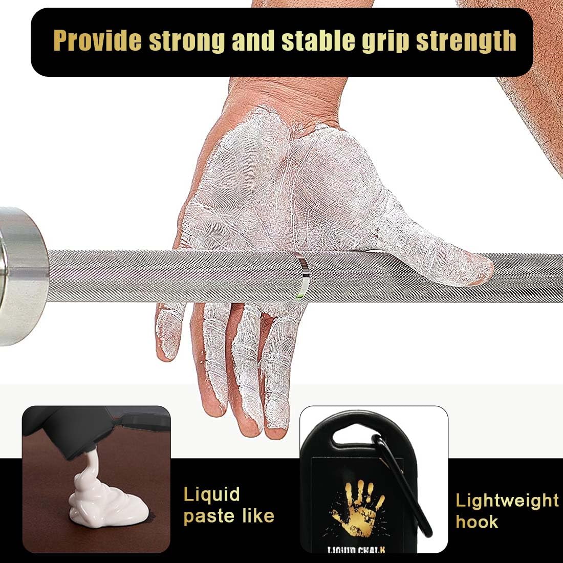 Liquid Chalk 50ML pour Gymnastique, Escalade, Haltérophilie, Cross Training
