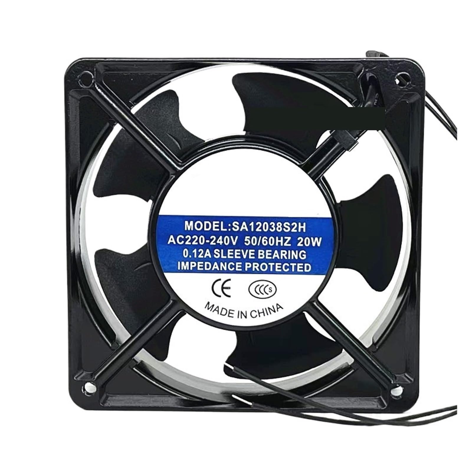 Lzikkgki One Color Sa12038s2h Ac 220V 20W 120X120x38mm 2-Wire Cooling Fan