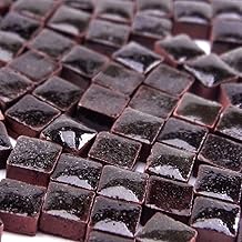 Mosaico mini de cerámica de 5 mm, 500 unidades, color marrón chocolate RC01