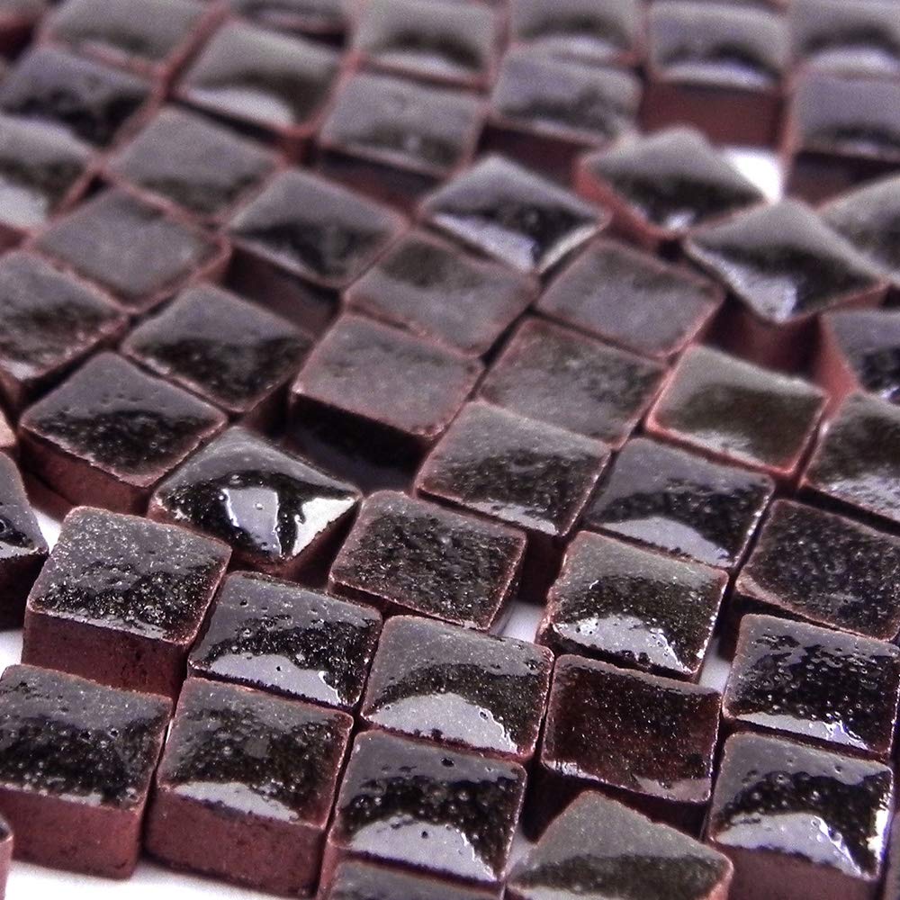 Lot de 500 mini mosaïques en céramique 5 mm Marron chocolat RC01
