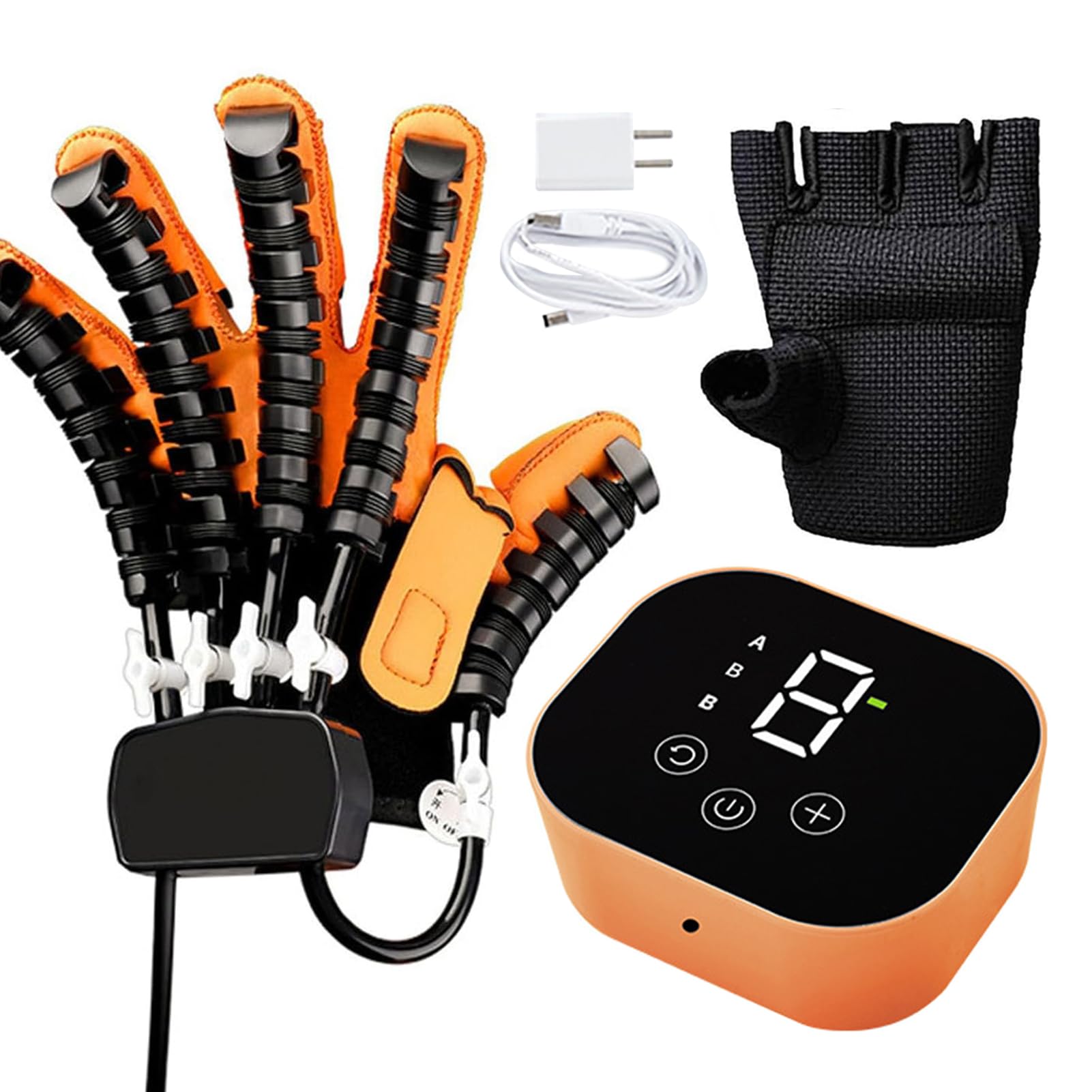 Finger and Hand Function Rehabilitation Trainer Robotic Rehab Gloves, Rehabilitation Robot Gloves, Hand Exercisers for Therapy Device, Hempiplegia Stroke Dysfunction Patients(Size:M,Color:Left)