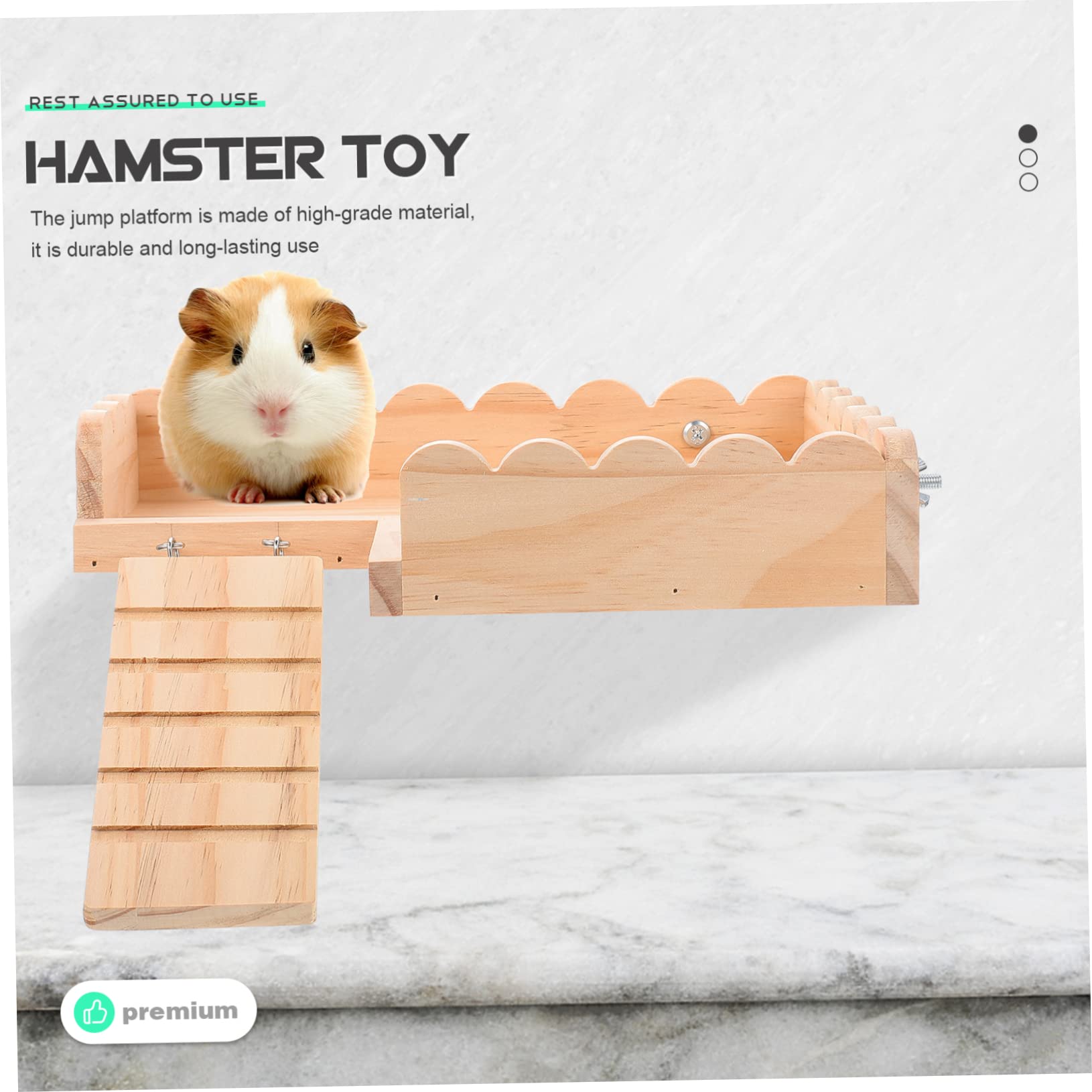 INOOMP Hámster De Juguete Plataforma para Hámster Juguete De Madera Conejillo De Indias Tablero Hámster Tablero Plataforma De Madera para Mascotas Plataforma De Madera para Hámster