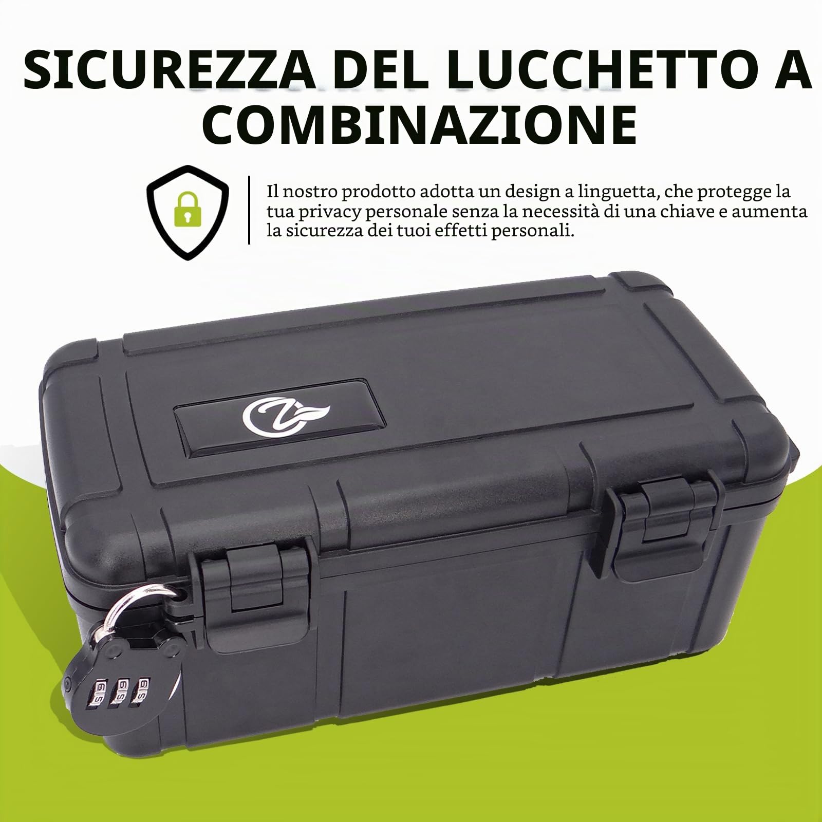 OZCHIN Scatola a prova di odore con serratura, grande contenitore a prova di odore, custodia impermeabile e indeformabile per casa, viaggi e campeggio, scatola sicura portatile a prova di odore e