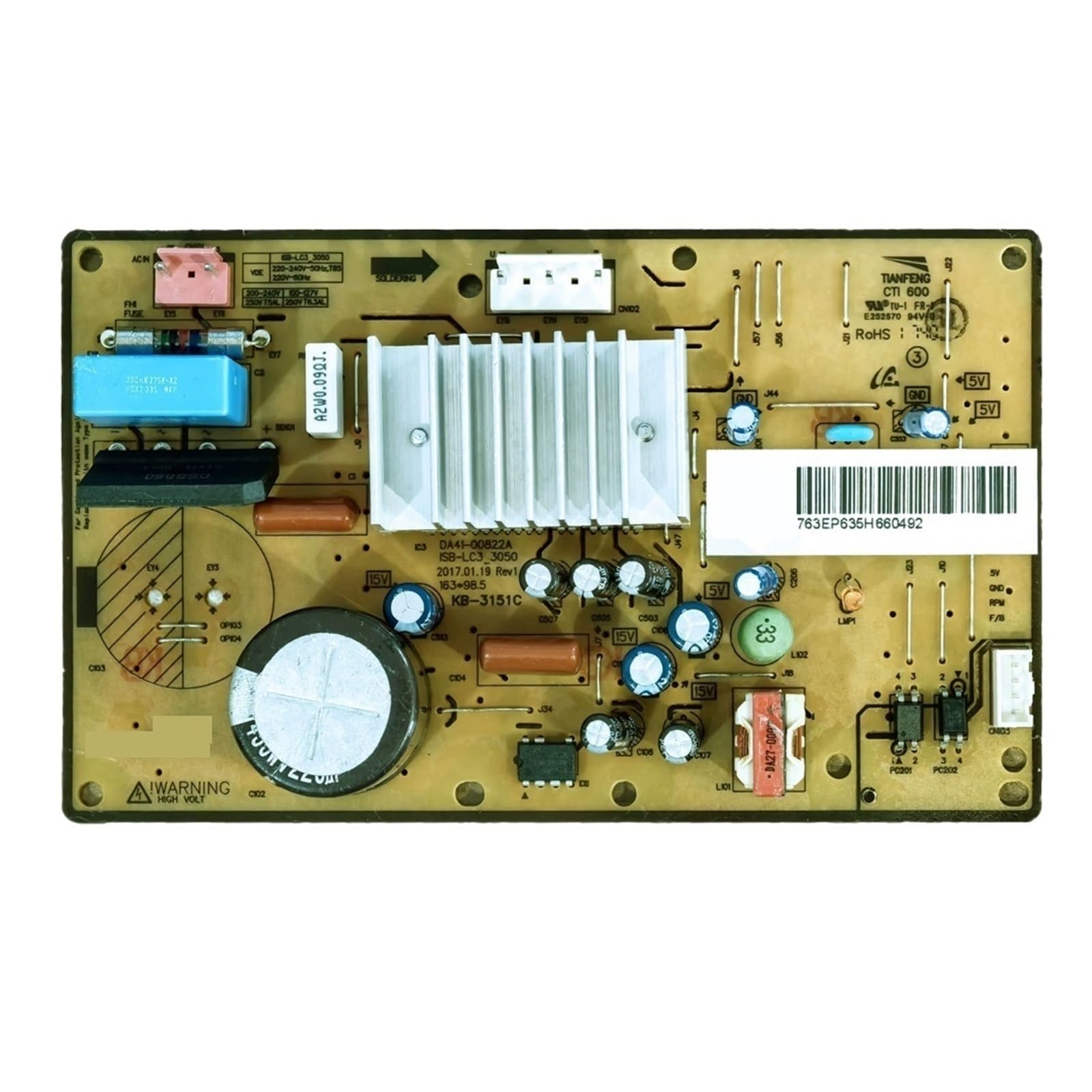 Riswekfw One Color Motherboard Inverter Driver Pcb Board Da92-00763E For Refrigerator Parts