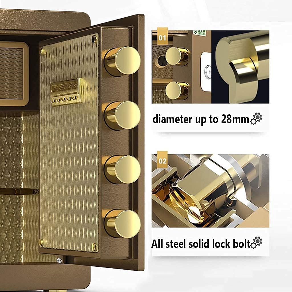 Caja Fuerte de Seguridad Digital, Cajas Fuertes de Acero para Oficina, ignífugas, Impermeables y antirrobo, archivador de Efectivo financiero para Hotel, Familia (B