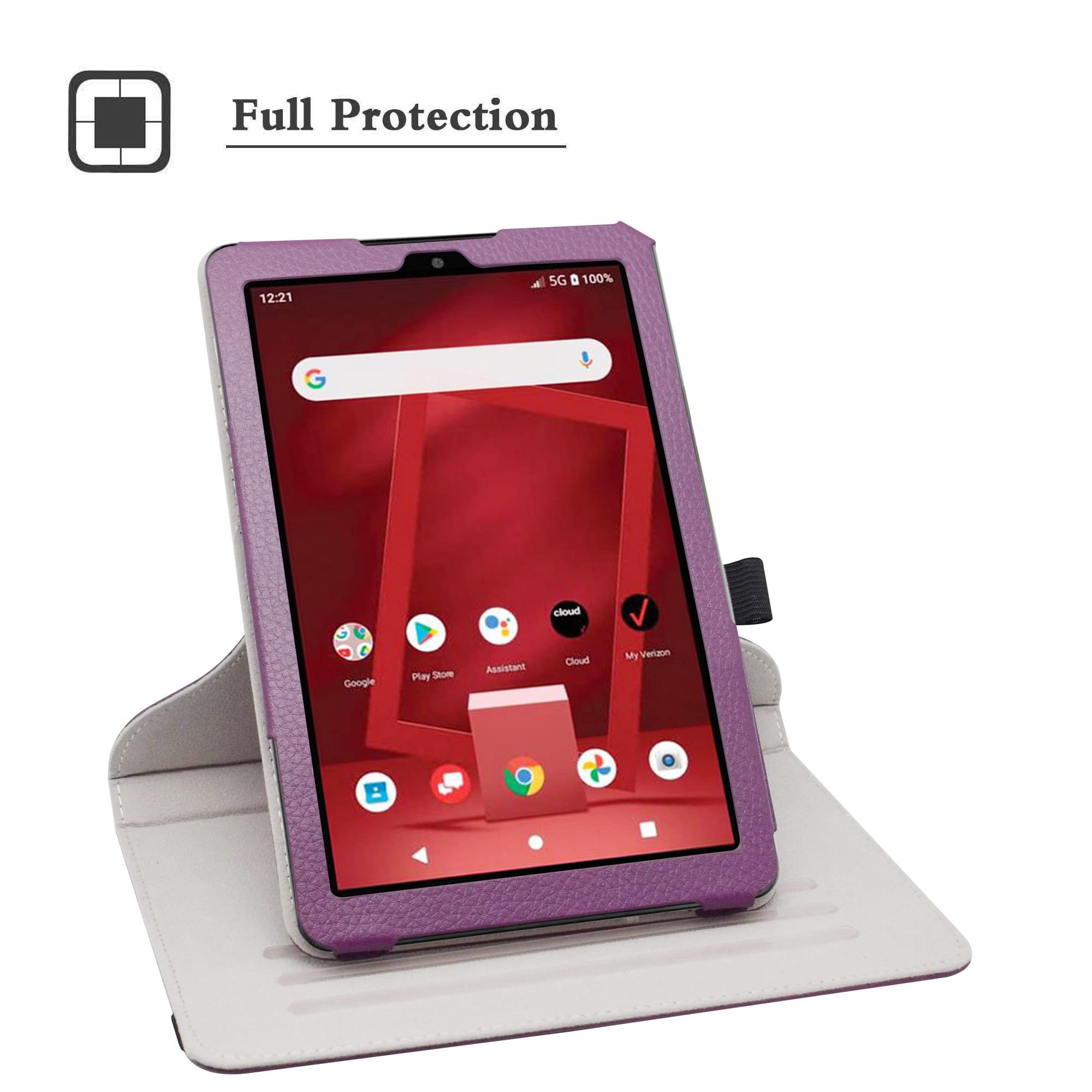 MAMA MOUTH Rotating Case For Onn 8 Inch Tablet 2024 Model - 360° Swivel Stand With Cute Pattern