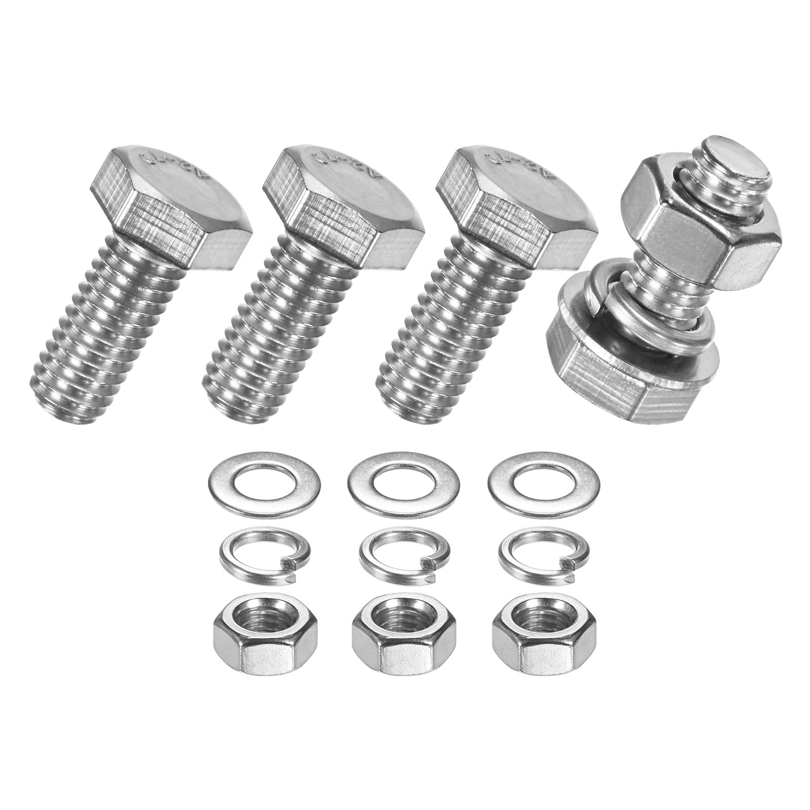 M METERXITY 4-Pack Hex Head Screw Bolt M8x18mm Stainless Steel — image 1