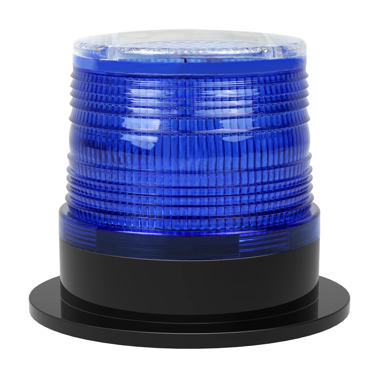 Aolyty Solar Strobe Warning Light with Strong Magnetic Base LED Warning Lamp Super Bright Solar Safety Flashing Light Waterproof for Construction, Traffic, Factory, Crane Tower, Dock (Blue)