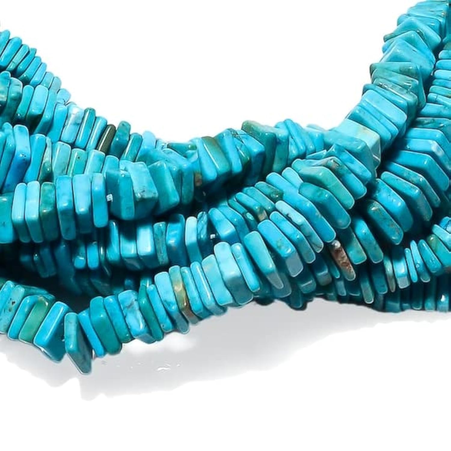 LKBEADS Blue Turquoise Bead/Turquoise Heishi Bead/Chinese Turquoise/ 5mm Beads/ 8 Inch