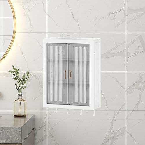 Miniatura 5 de Gabinete de baño montado en la pared, organizador de baño, estante de almacenamiento colgante para colgar en la pared, organizador de cosméticos
