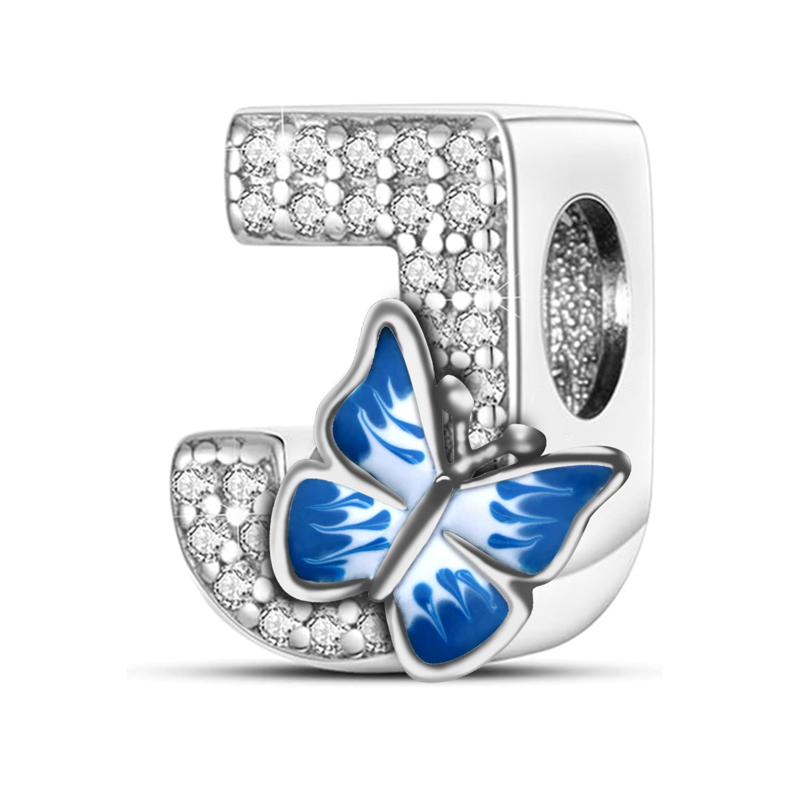 FLUFLO Charm Anhänger Damen Buchstabe A-Z für Armband 925 St