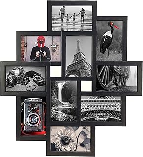 Photo Frame Collage, Multi Photo Frame for Wall Hanging, 4 x 6 Inches for 10 Photos, Multiple Picture Frame Display for Wall Personalized Gallery Home Decor