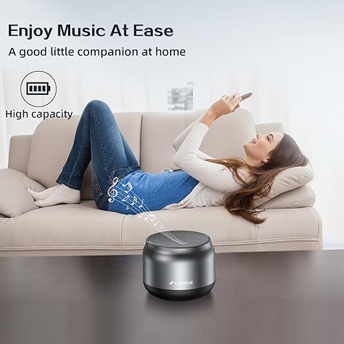 Miniatura 4 de LENRUE Altavoz Bluetooth, pequeños altavoces portátiles, mini altavoz inalámbrico con sonido claro de 5 W, tiempo de reproducción de 15 horas,