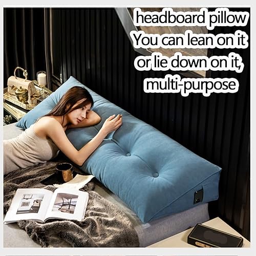 Miniatura 4 de Almohada triangular para cabecero, almohada de cuña grande lavable para el cuerpo, soporte de posicionamiento del respaldo, almohadas de lectura