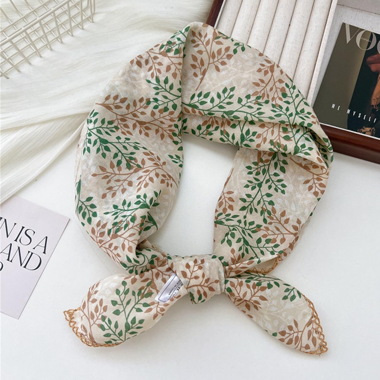 2 Pack Large Cotton Bandana Headband, Head Wrap, Protective Coverage, Hair Neck Scarf for Women 28 x 28 inch - Image 5