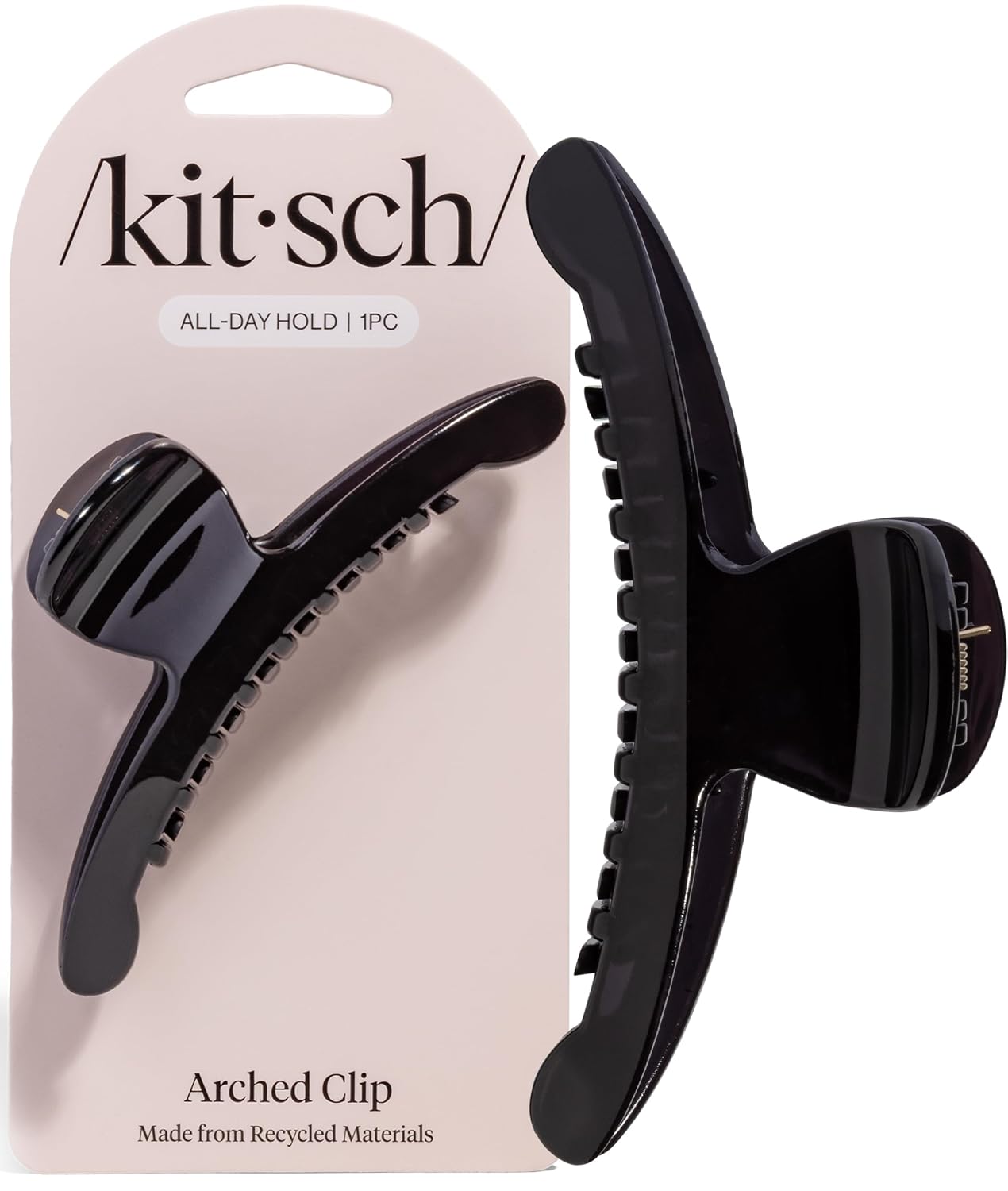 Kitsch Large Arched Hair Clips For Women - Soft Pink, 1pc