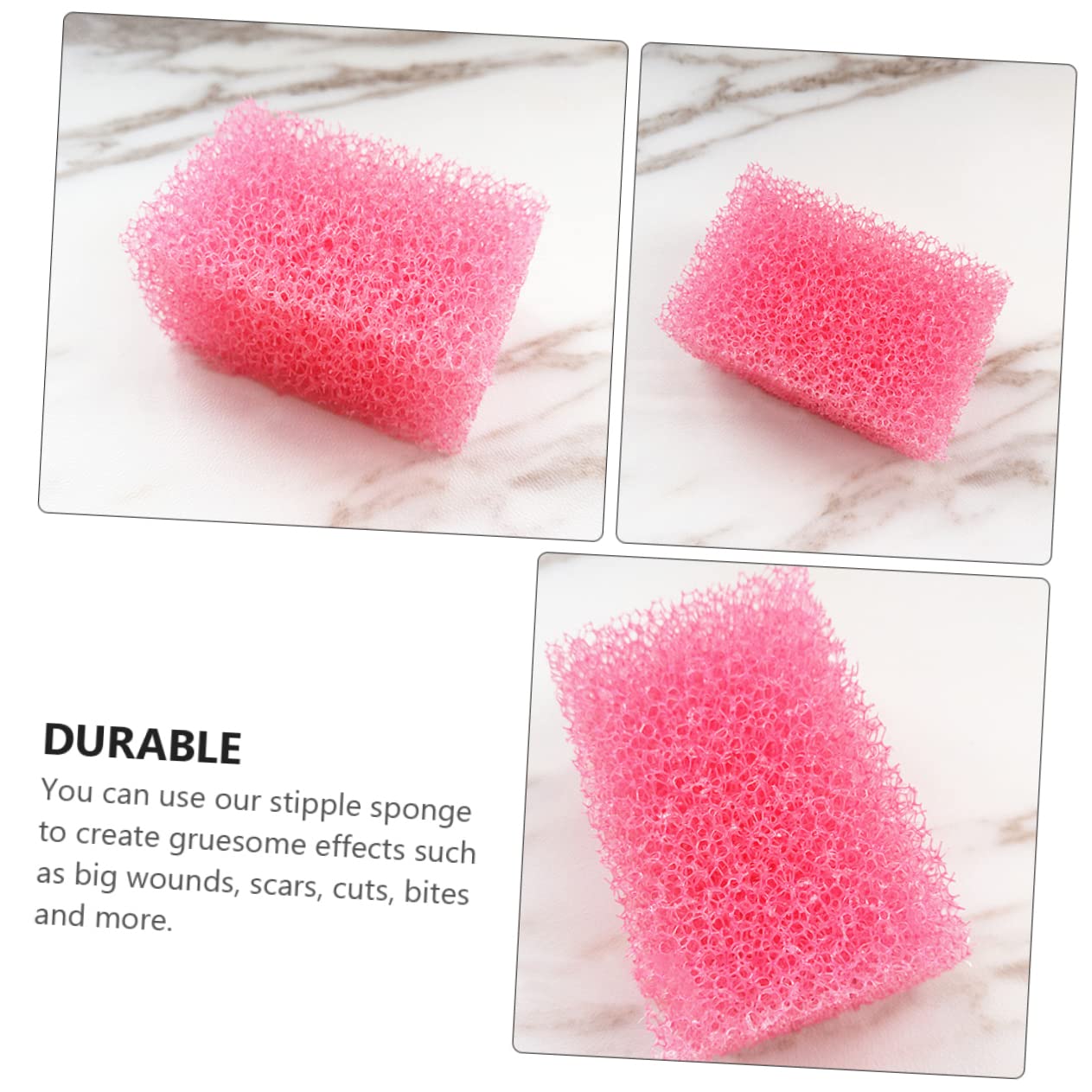 Mikinona Pz spugna effetto speciale spugna di stoppia spugnetta effetto speciale halloween spugnetta make up mask pochette trucchi a di carnevale punteggiata di trama rosa